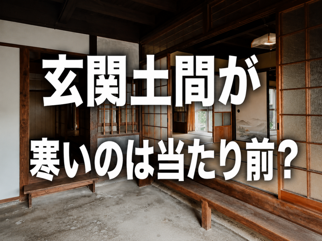 玄関土間　寒い