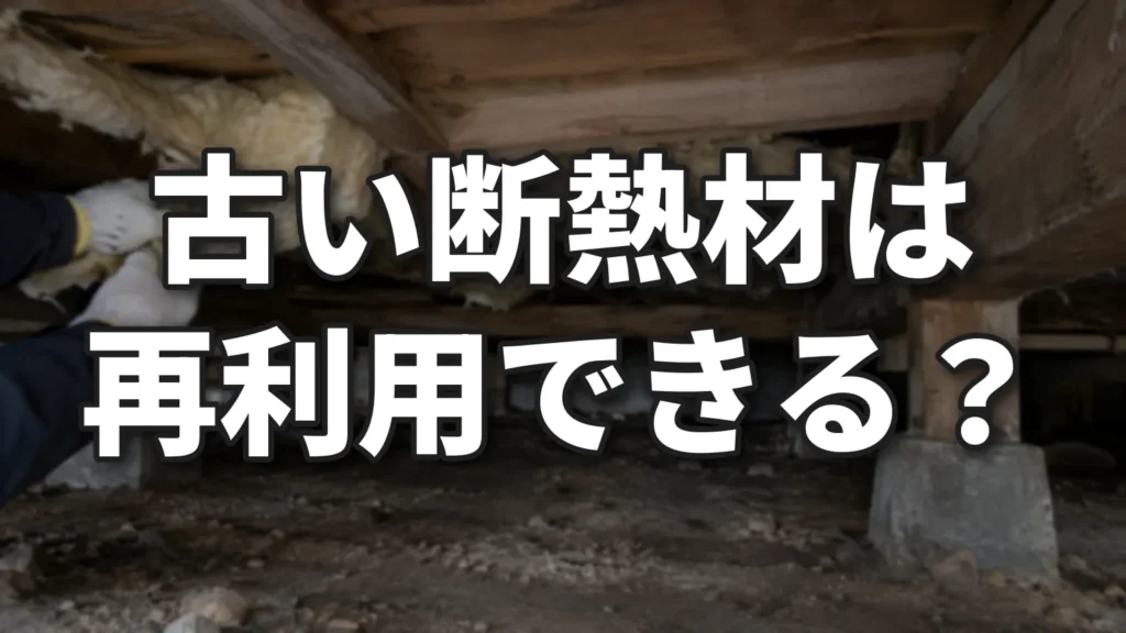 古い断熱材は再利用できる？断熱改修での判断方法のアイキャッチ画像